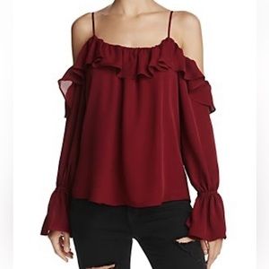 NWT ♥️ $230 SILK Parker Renzo Top Burgendy XS